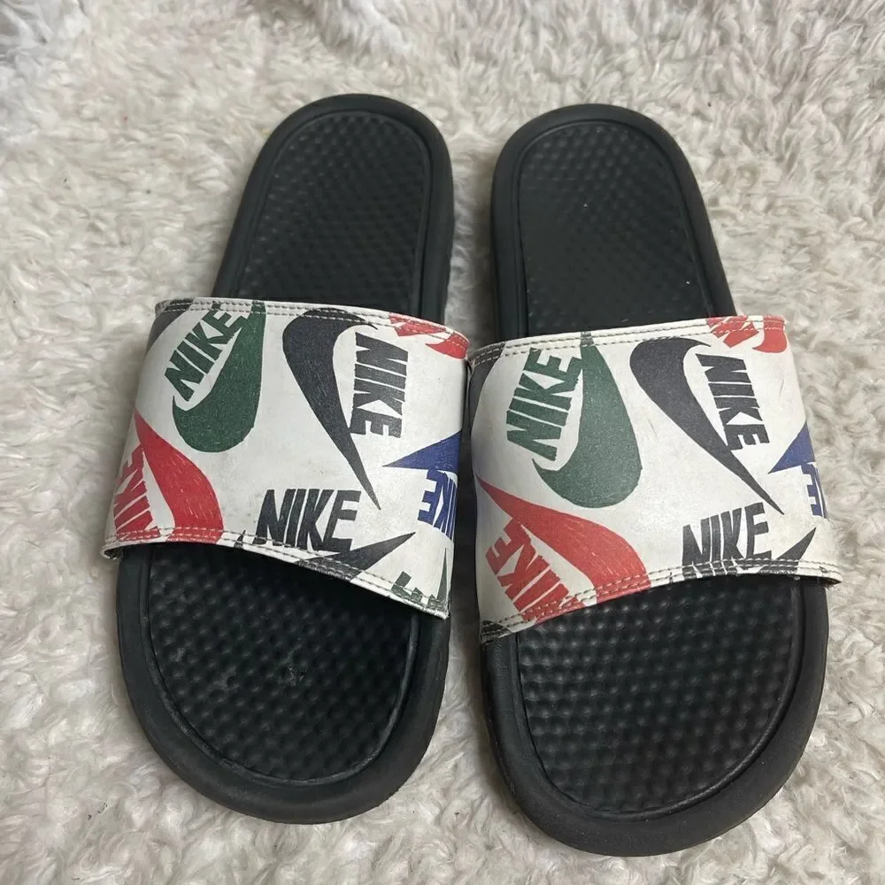 Nike Mens Benassi logo Print Slides sandals SZ11